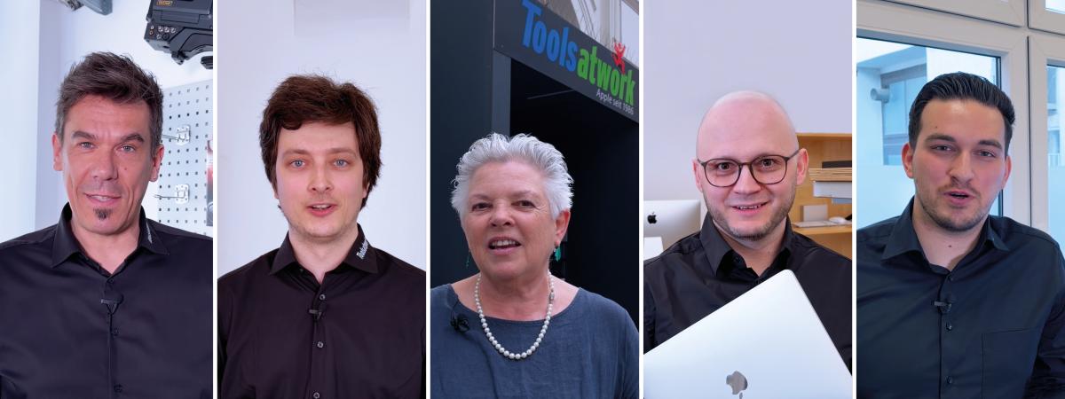 Ausschnitte der Videos zum 40-Jahres-Jubiläum von Tools at Work